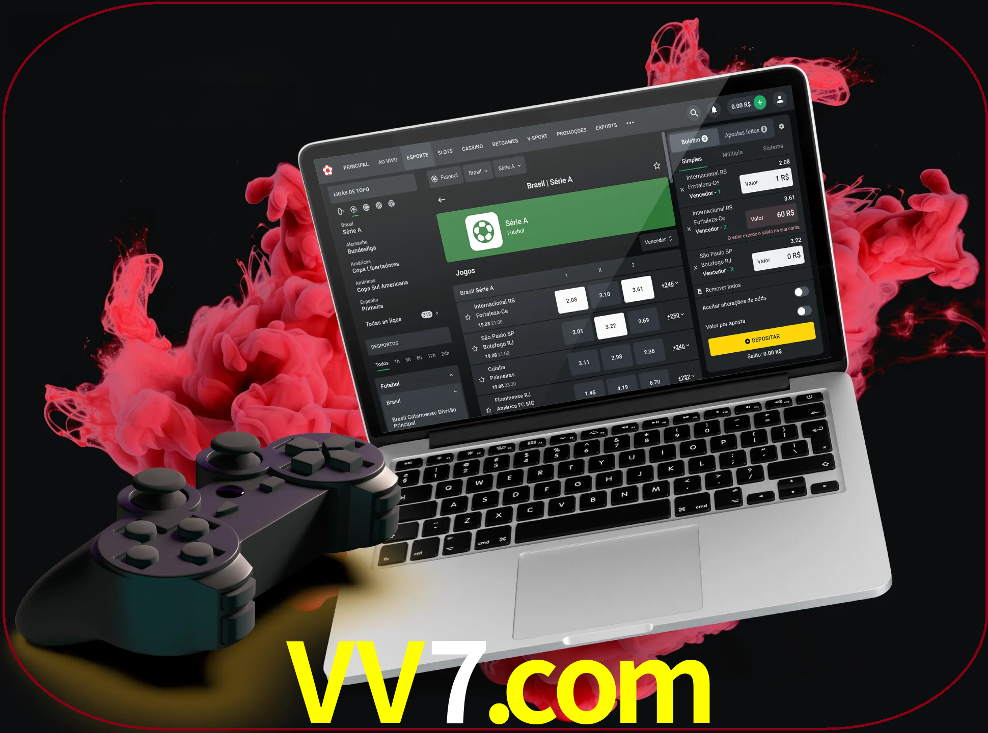 Visite a secção especial de jogos de vídeo em vv7 para descobrir em que jogos pode apostar e ganhar muito dinheiro.