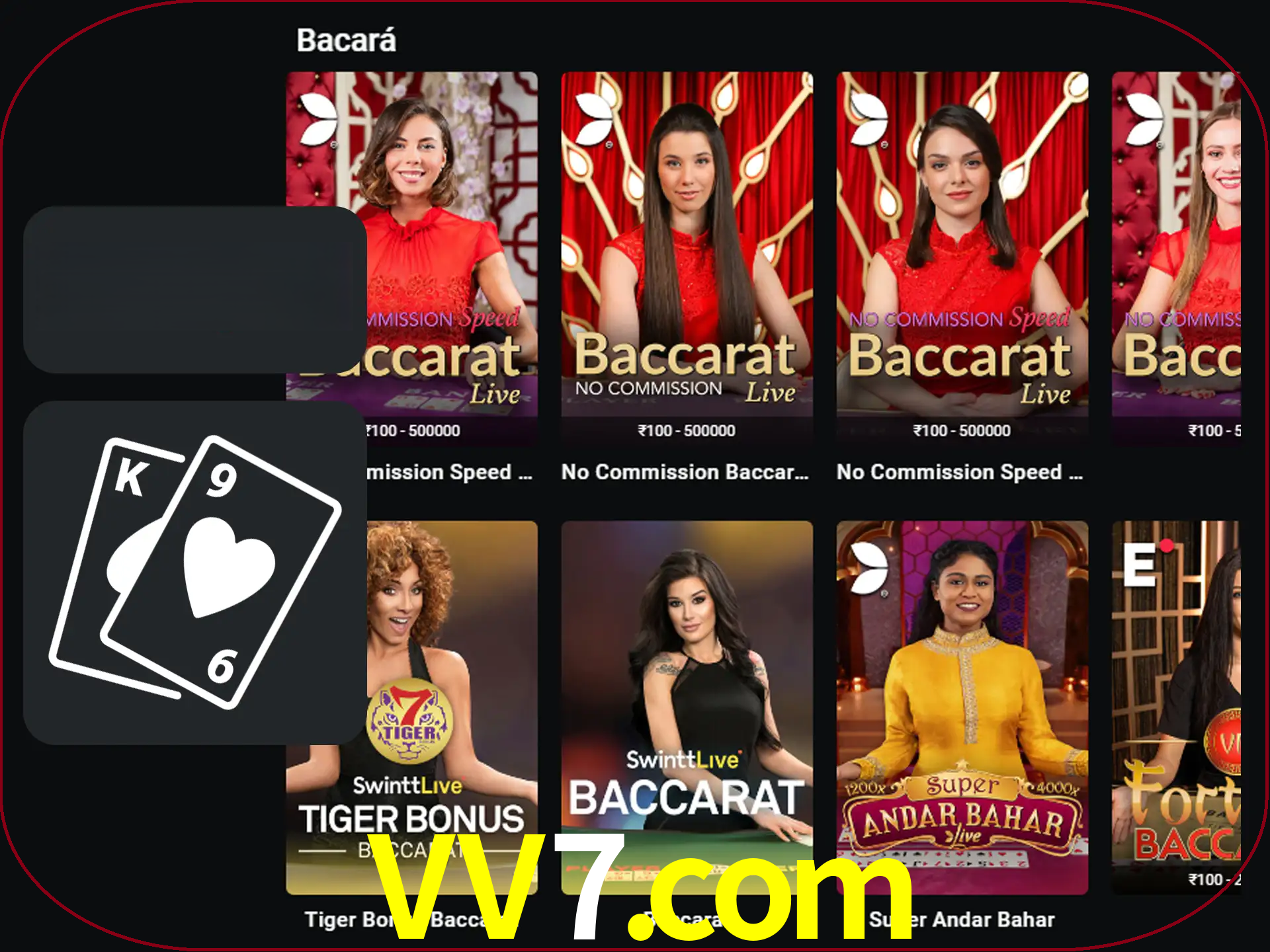 Ganhe muito dinheiro jogando jogos de bacará.