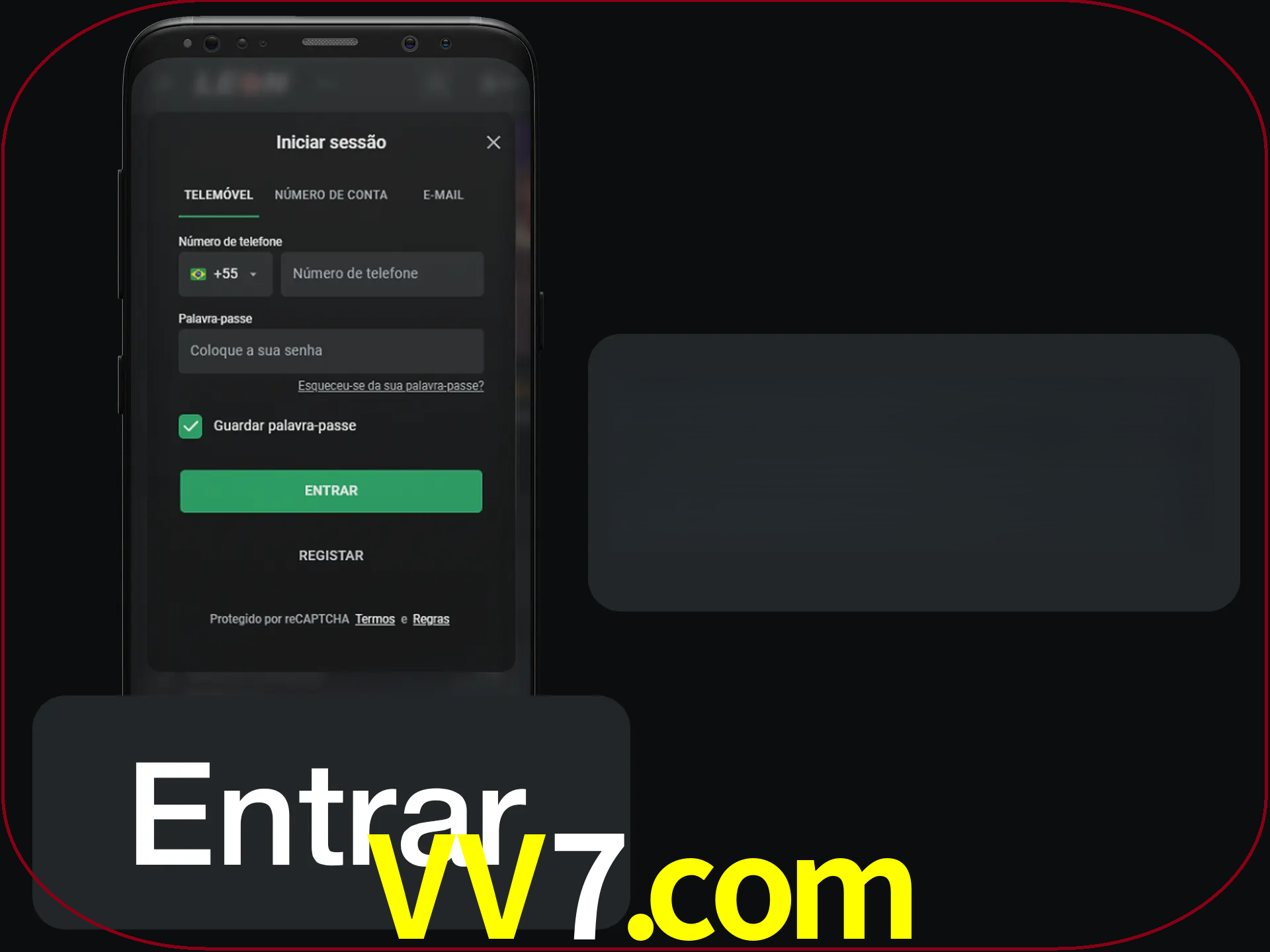 Faça o login para começar a apostar e jogar no cassino.